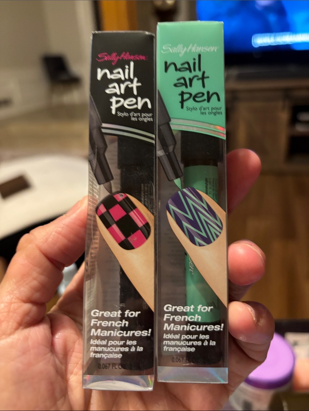 Nail Art Pen Set - Black & Teal (Sally Hanson)